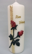 Geburtstagskerze Rose bordeaux 