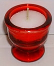 Glaskelchlicht Nr. 6, rot