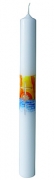 Kommunionkerze 400 x 40 mm, Transferdruck Arche Noah
