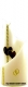 Brautkerze 2-teilig, ca. 300 x 150 mm, 2 Herzen in bordeaux-gold mit Rosenborte