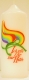 Engelkerze 165 x 60 mm, Regenbogen-Engel 