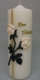 Geburtstagskerze, 215 x 70 mm, Rose apricot