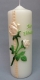 Geburtstagskerze 215 x 70 mm, mit Rose in apricot