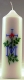 Marienkerze 165 x 50 mm, Transferdruck, Mariensymbol mit Rosenzweig
