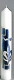 Marienkerze 400 x 60 mm, Lilie weiß-blau