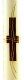 Taufkerze 400 x 40 mm, handverziert bordeaux-gold