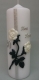 Geburtstagskerze 215 x 70 mm mit weißen Rosenblüten